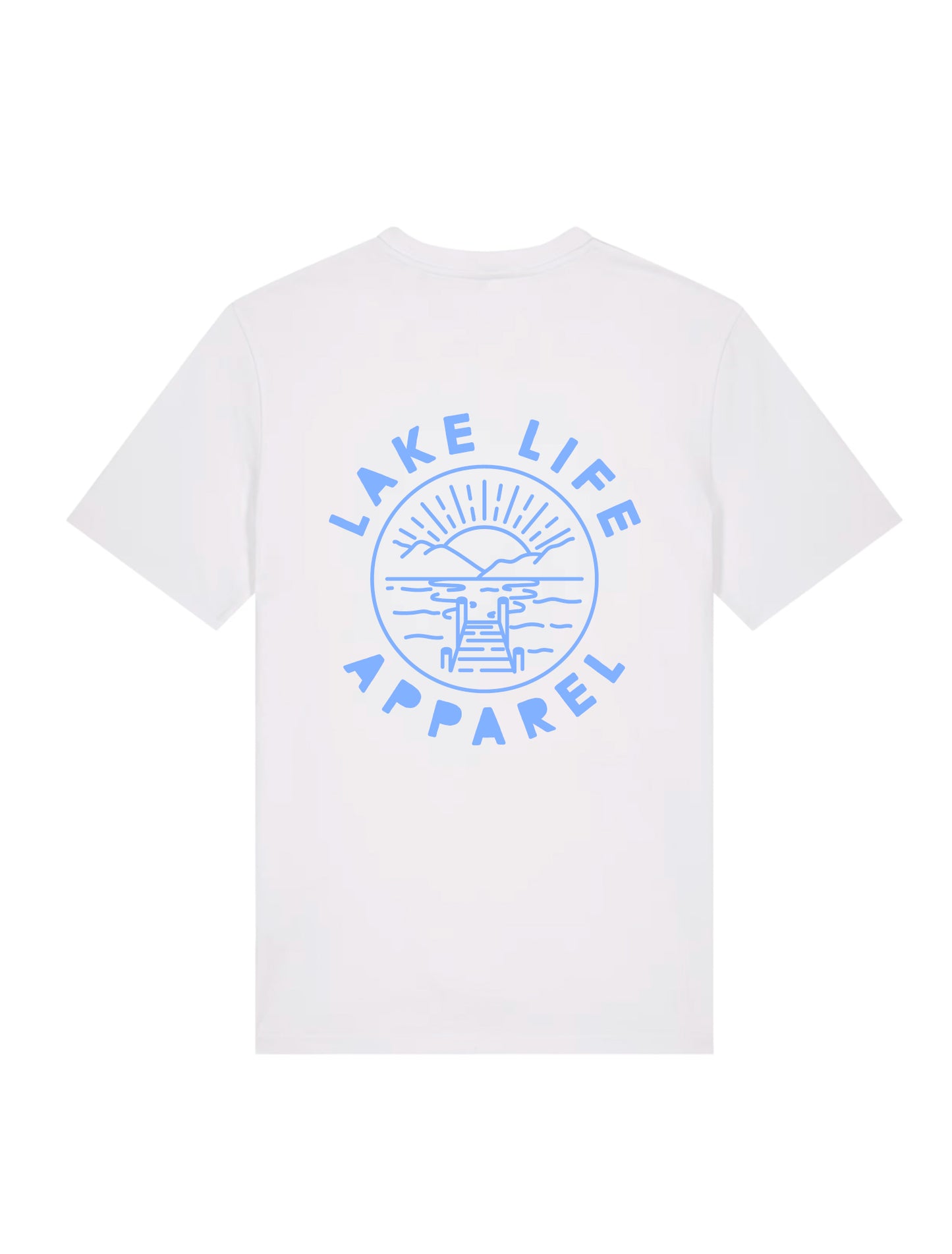 100% Organic Cotton T-Shirt - White/Pink/Blue