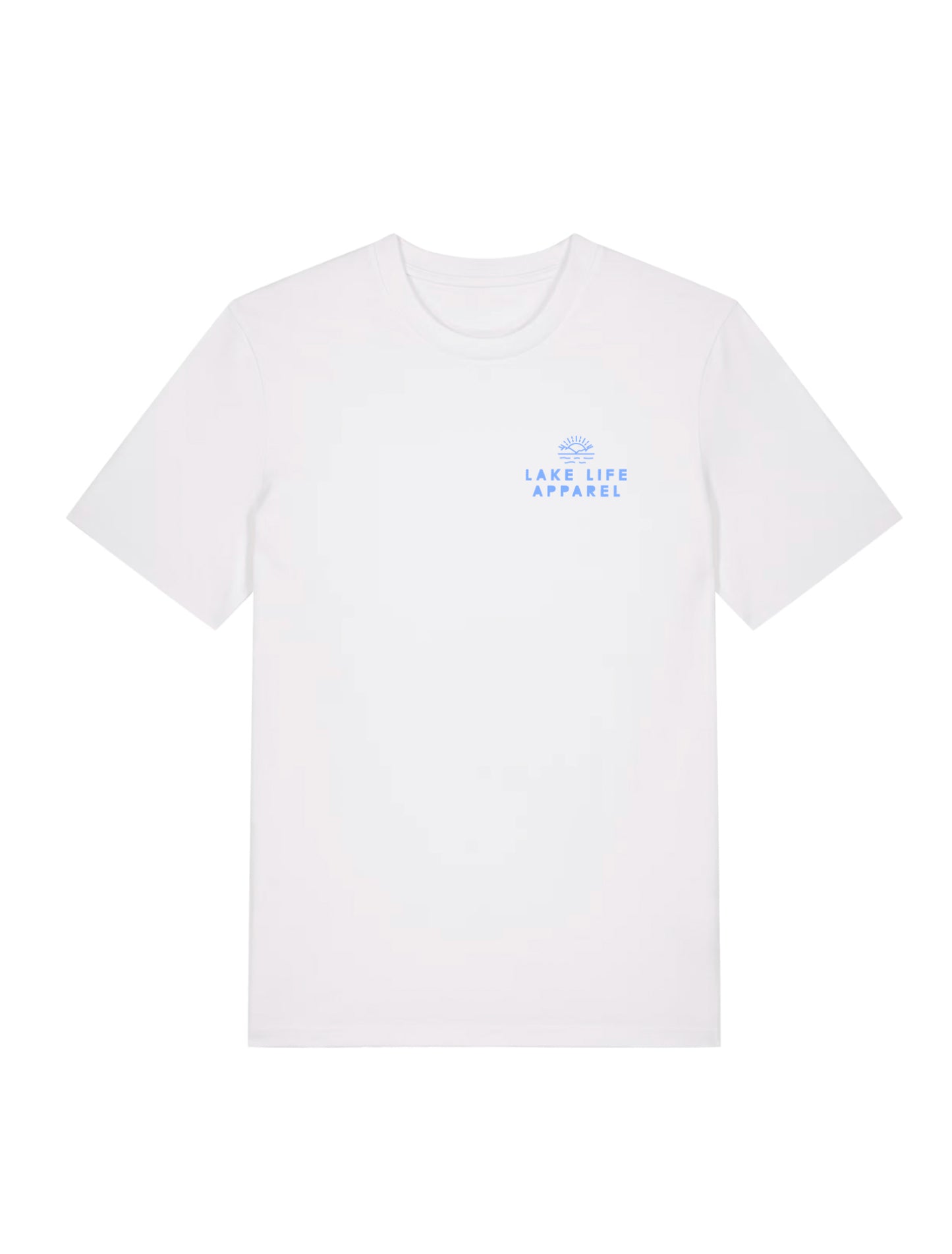 100% Organic Cotton T-Shirt - White/Pink/Blue