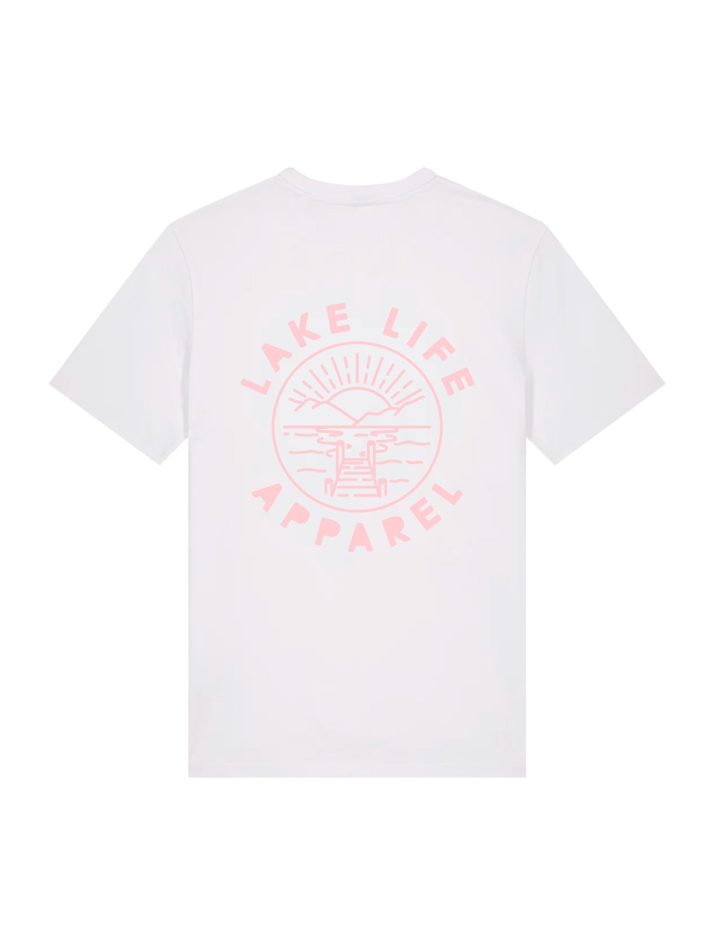 100% Organic Cotton T-Shirt - White/Pink/Blue