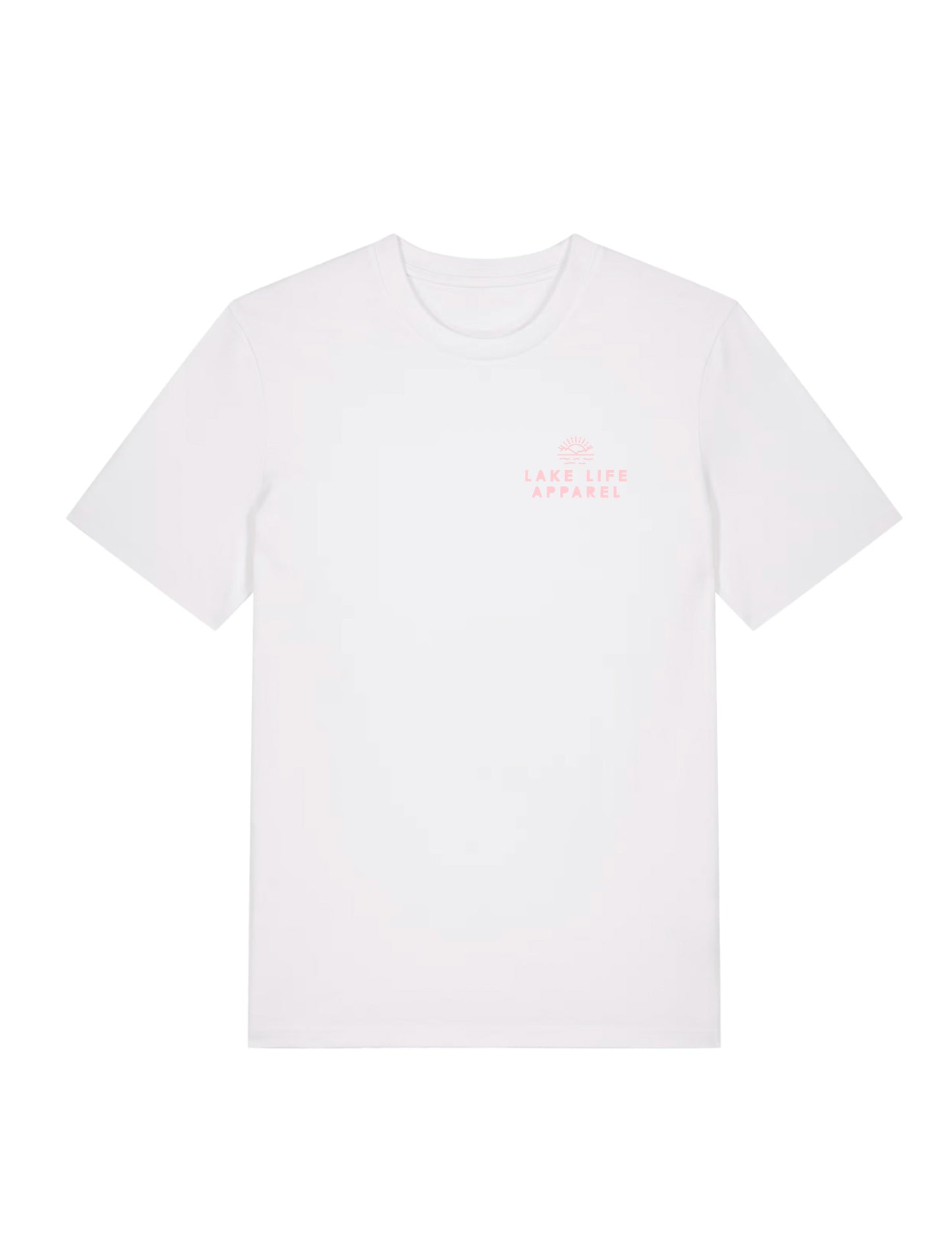 100% Organic Cotton T-Shirt - White/Pink/Blue